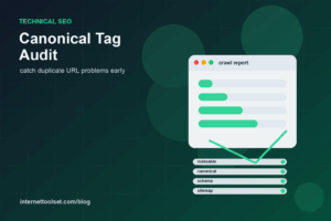 canonical tag audit duplicate url problems